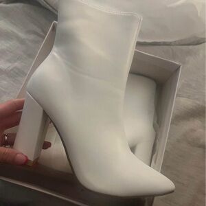 Women’s White Booties